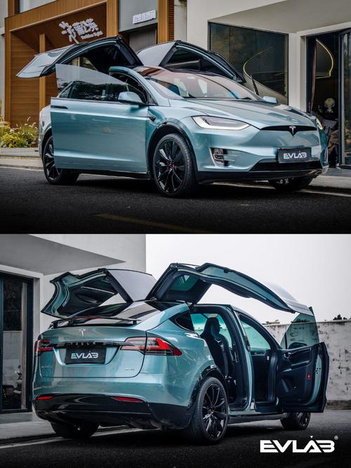 特斯拉modelx图片/特斯拉x图片大全蓝