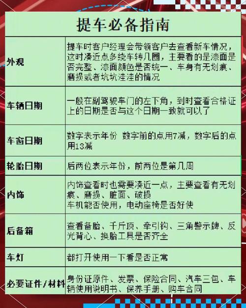 【提新车要注意哪些方面,提新车要注意些什么】
